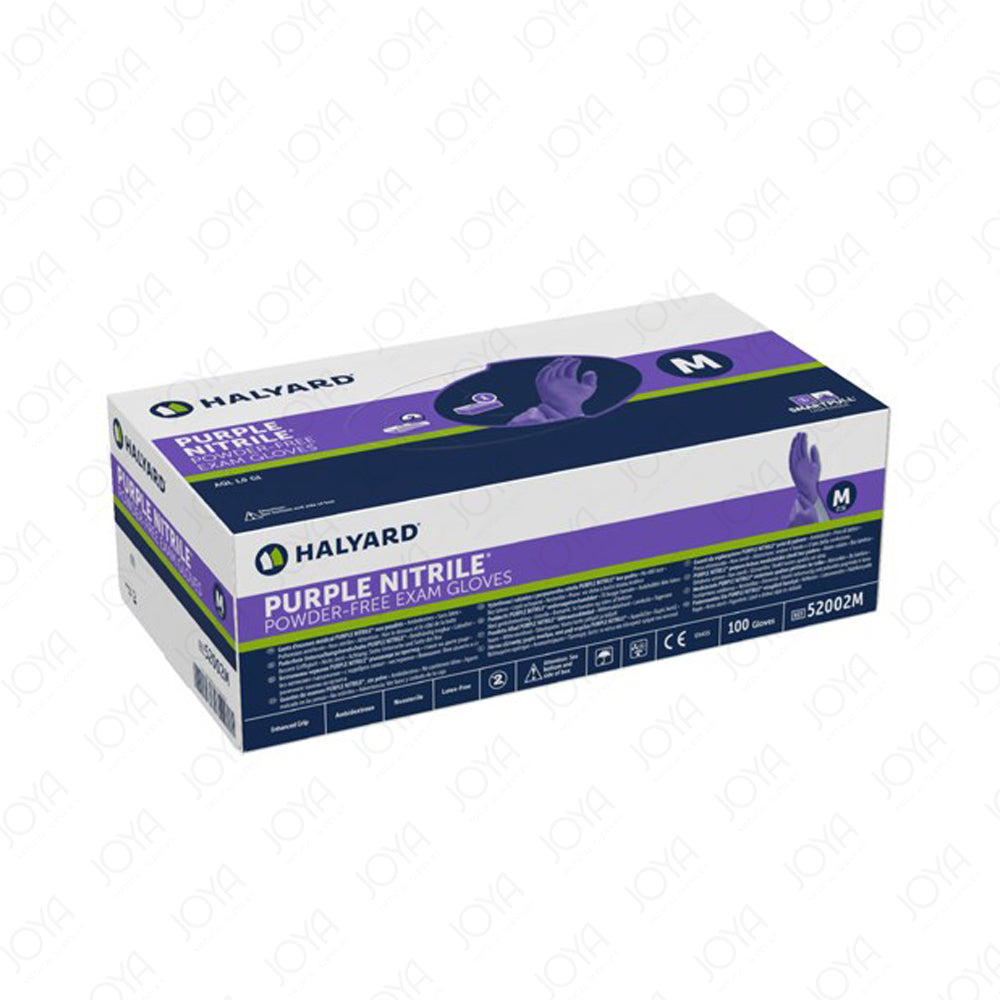 Halyard Purple Nitrile Powder-Free Medium Examination Gloves Box of 100