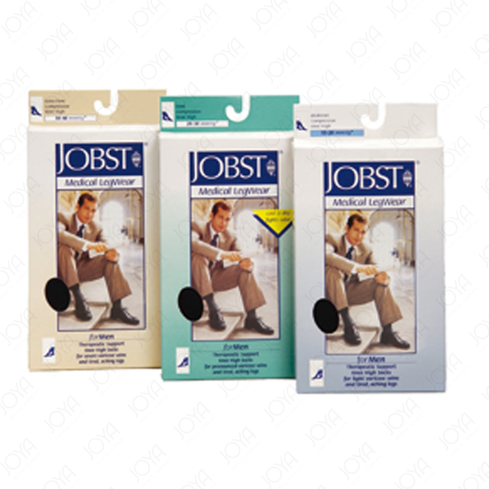 JOBST for Men Black Size M Knee High Closed Toe Sock 20-30mmHg