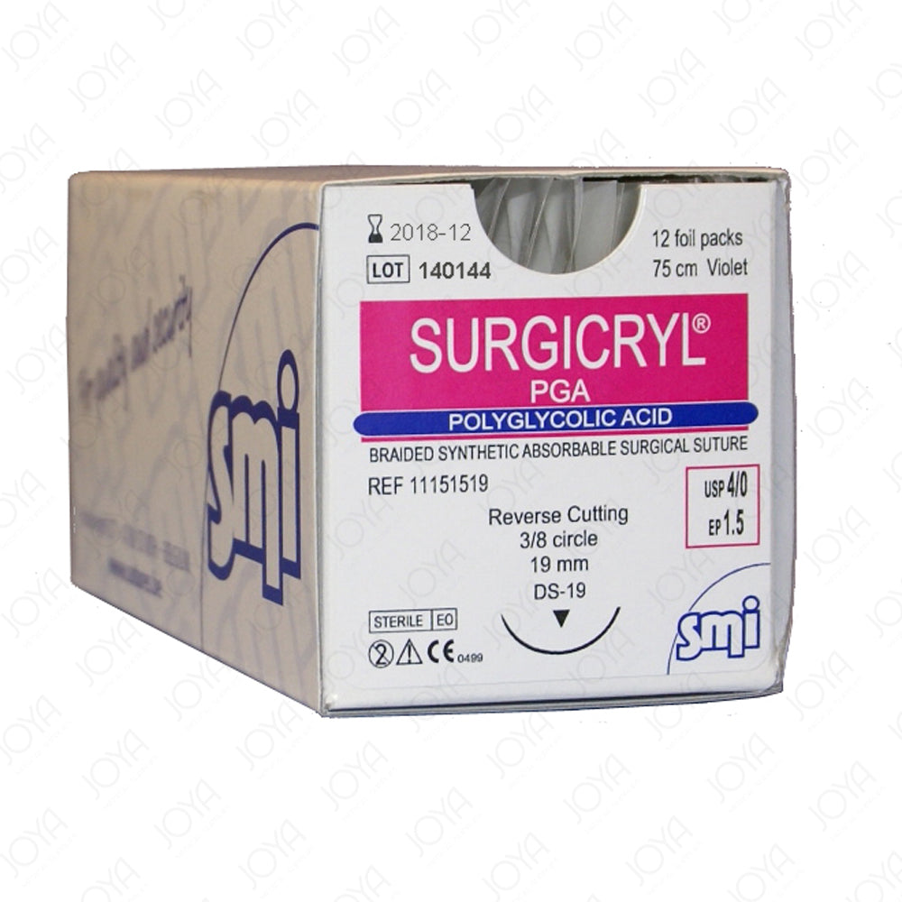 SURGICRYL Pga 4/0 Rc 3/8 Circ Ds 19mm 75cm Violet