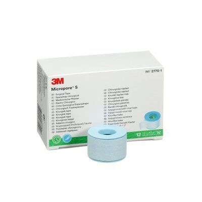 3M Micropore Silicone Surgical Tape 2.5cmx5m 12