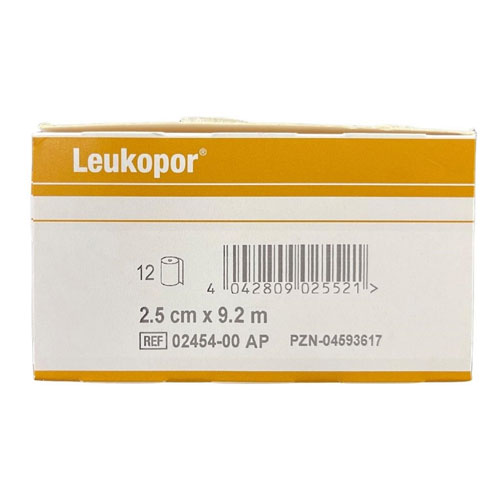 Leukopor Surgical Tape Hospital Pack 2.5cmx9.2m