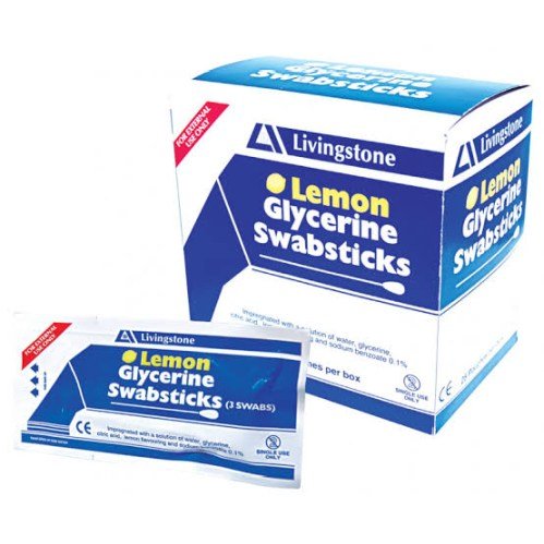 Livingstone Lemon Glycerine Mouth Swabs 75