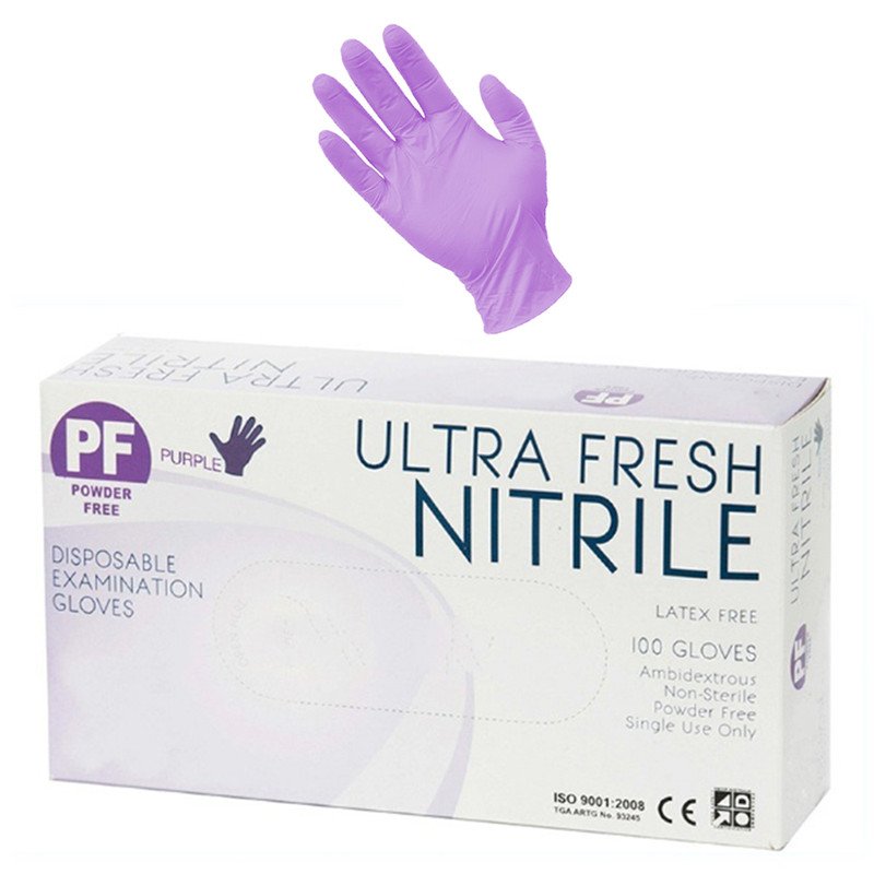 Gloves Nitrile PF Purple XL 100