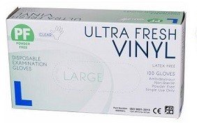 Gloves Vinyl Powder Free CLEAR Lge 100