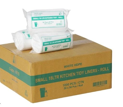 Bin Liner 18Lt White 1000
