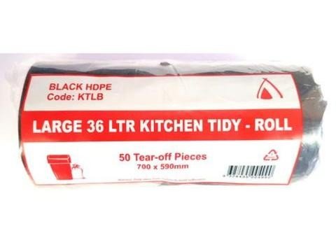 Bin Liner 36Ltr Black Roll 1000