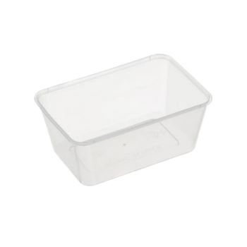 Rectangular Clear Plastic Container 750ml 500