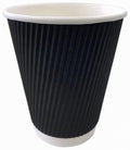 D/W Black Paper Cup Hot 12oz 500