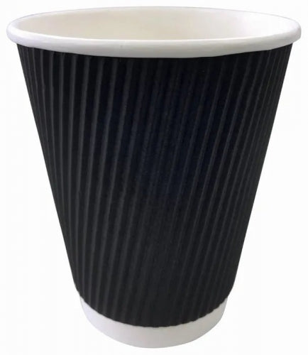 D/W Black Paper Cup Hot 12oz 500