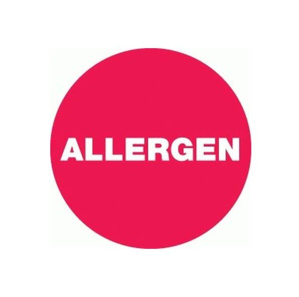 Allergen Label 24mm Round 1000 roll