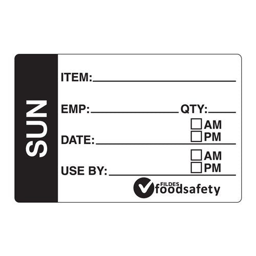Label Prep Dissolvable Sunday 49x75mm 250 roll