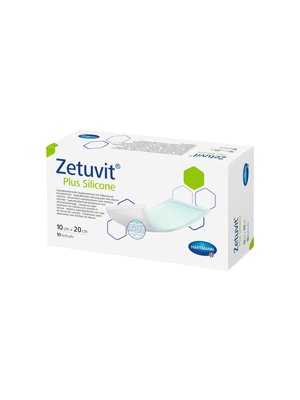 Zetuvit® Plus Silicone Dressing 10cm x 20cm - Pkt/10
