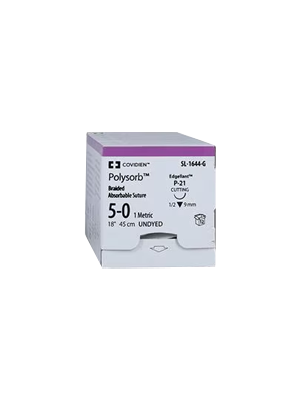 Polysorb Braided Absorbable Suture 5-0, 45cm Undyed