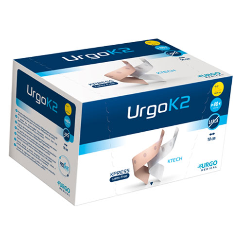 Urgo K2 2-Layer Compression Bandage System 40 mmHg Latex Free 18-25cm