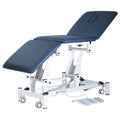 fortress paramount 3 section / white frame / navy upholstery / fully electric