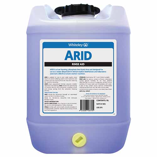 Whiteley Arid Rinse Aid Mildly Acidic 15 Litres