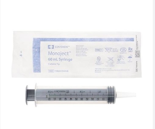 Monoject Tip Syringe 60mm Cath 20