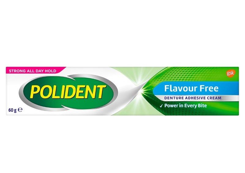 Polident Denture Adhesive Cream Flavour Free 60g