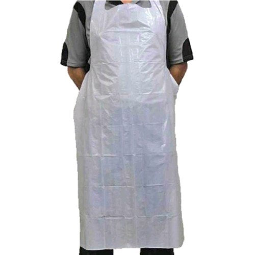 Apron White Disp Mediflex 100