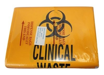 Contaminated Waste Bag 27L Yellow 50
