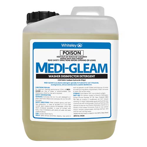 Whiteley Medi-Gleam Washer Disinfector Detergent Squat 5 Litres