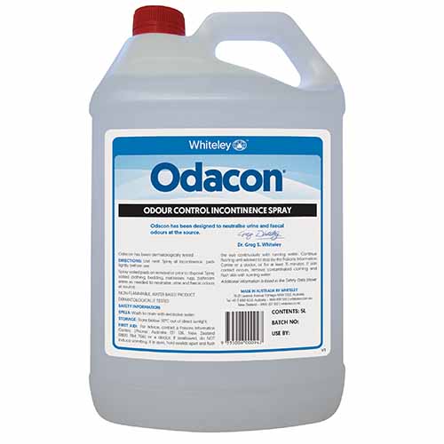 Whiteley Odacon Odour Control Incontinence Spray Neutraliser 5 Litres