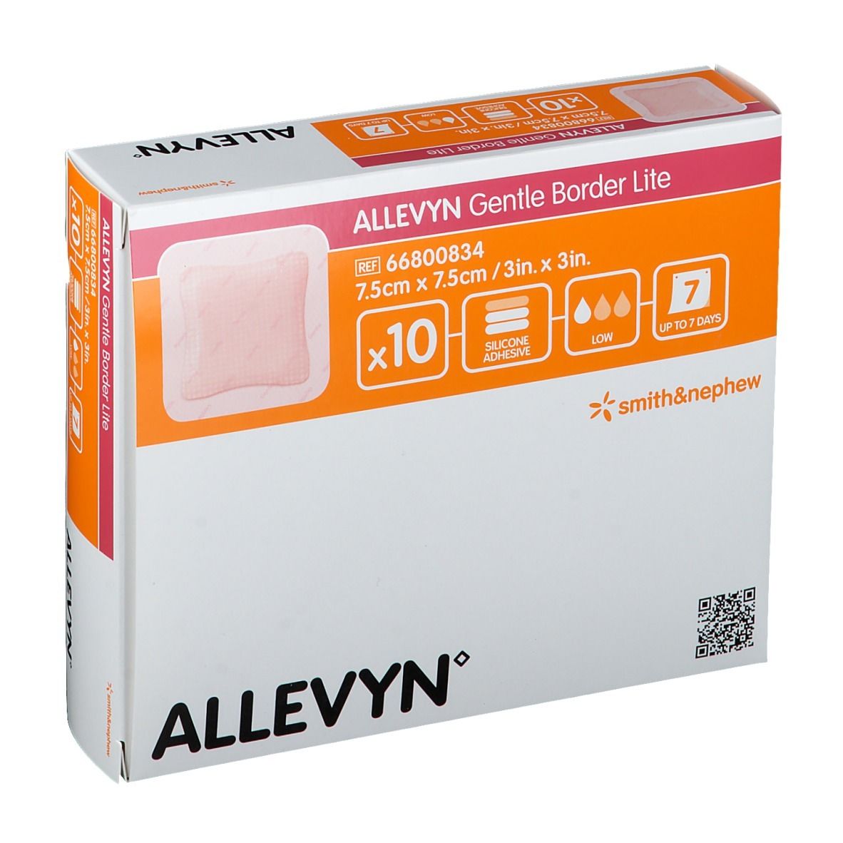 Allevyn Gentle Border 7.5cmx7.5cm 10