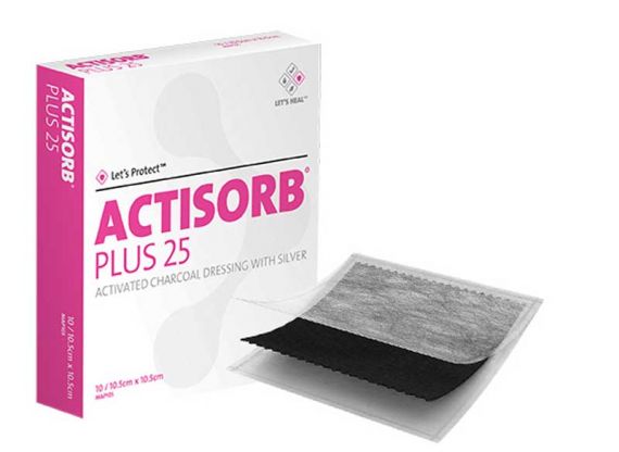 3M Actisorb Plus 25 Charcoal Dsg 10.5cmx10.5cm 10