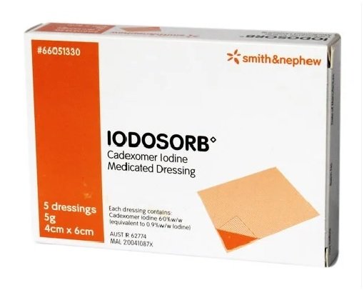 Iodosorb Dressing 6cm x 4cm 5