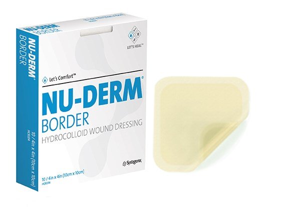 Nu-Derm Hydrocolloid Border Dressing 10cmx10cm 10
