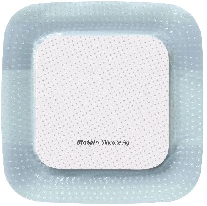 Biatain Silicone Ag Adhesive Foam 7.5 x 7.5cm 5