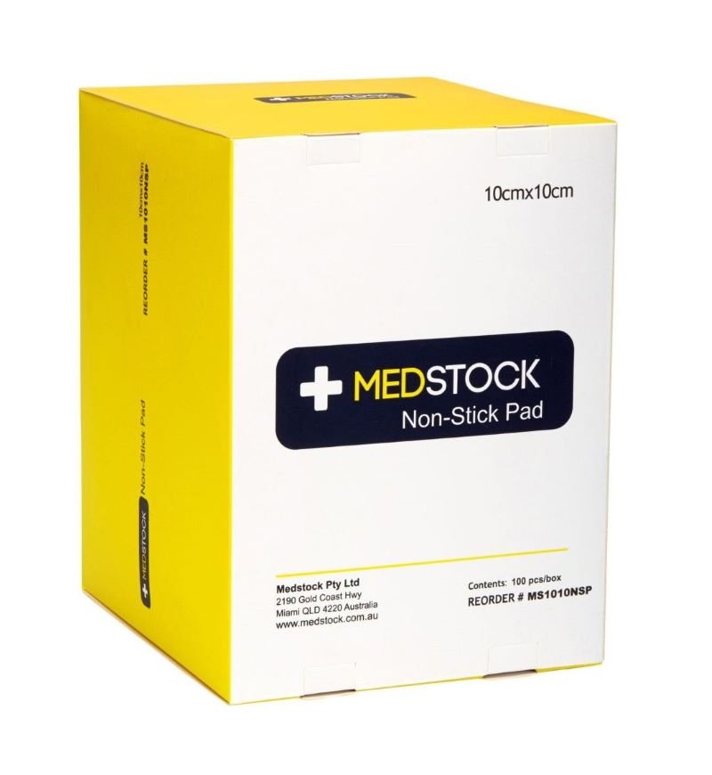 Medstock Non-Stick Pad 10cmx10cm box/100