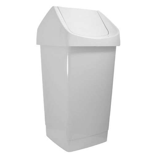 Bin 27L White Swing Top ea
