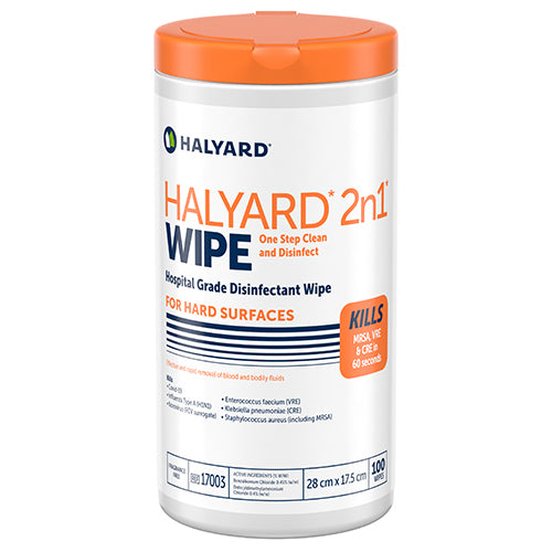 Halyard 2n1 Canister Hospital Grade Disinfectant Wipes