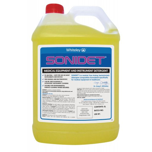 Whiteley Sonidet Ultrasonic Medical Equipment And Instrument Detergent 5 Litres