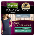 Depend Real Fit Underwear Super X Large - Ctn/8