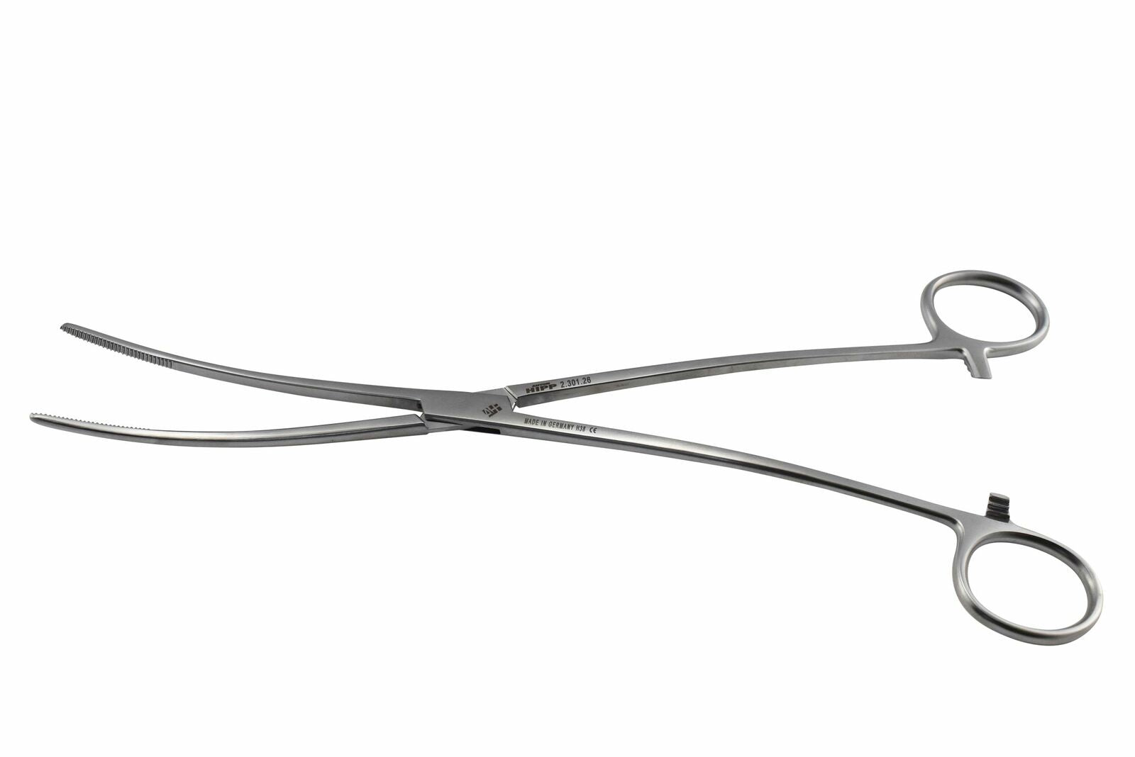 HIPP Uterine Forceps Bozemann dressing serrated curved 25cm