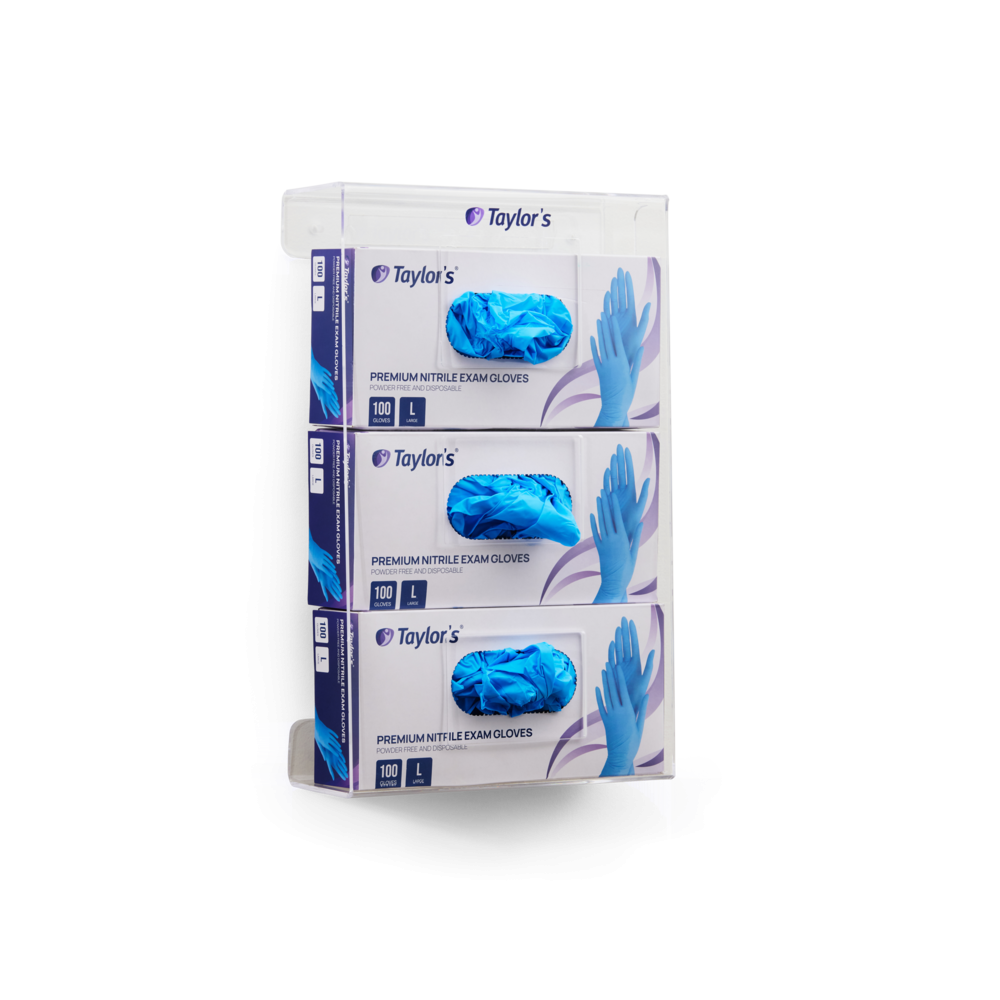 taylor's triple glove dispenser / 25cm x 8cm x 39cm