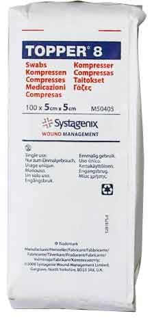Topper 8 Non Sterile Non Woven Gauze 5cmx5cm