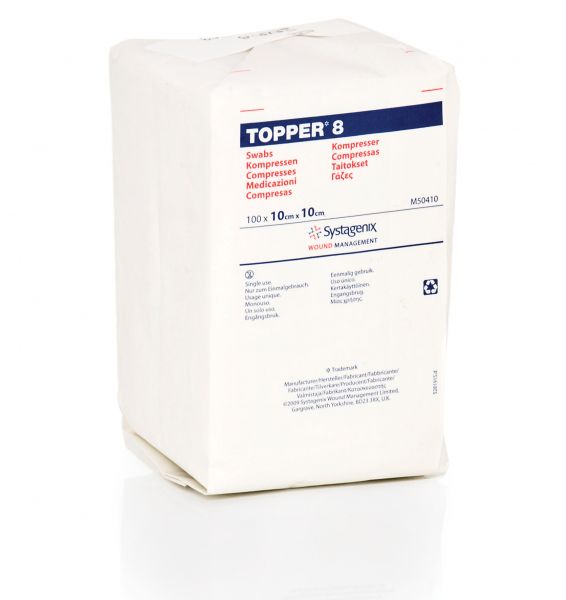 Topper 8 Non Sterile Non Woven Gauze 10cmx10cm