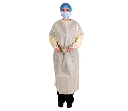 Multigate Liteback Protective Gown With Thumb Secure XX-Large Yellow