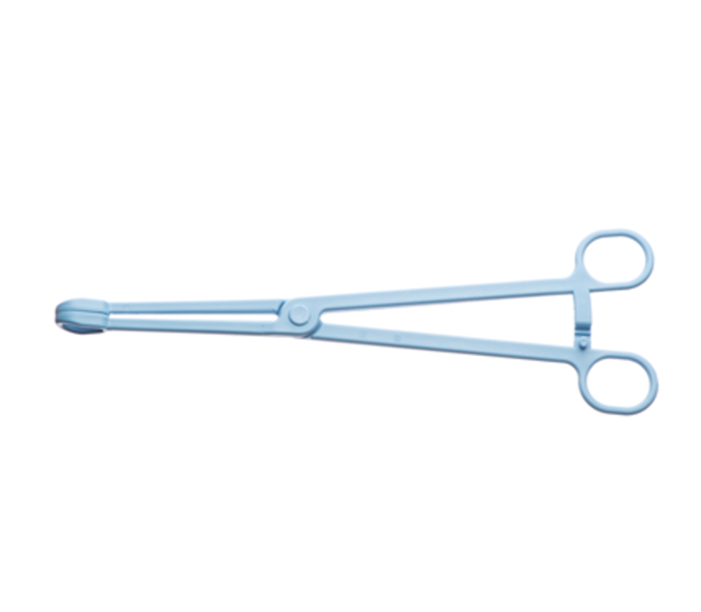 st rampley forceps / plastic / 24cm / blue / each