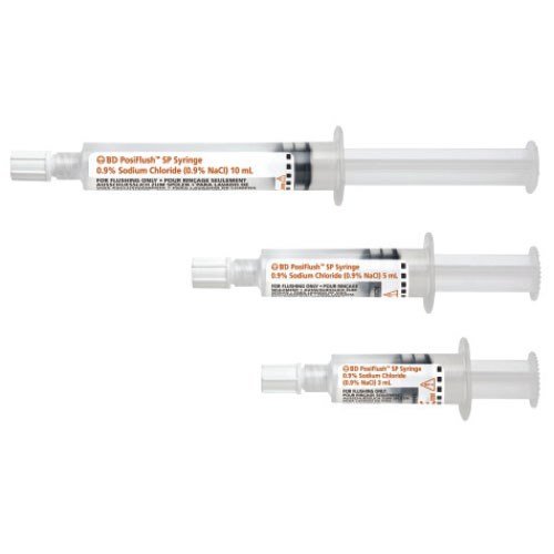 BD PosiFlush Pre-Filled Saline 5ml Syringe Box/30