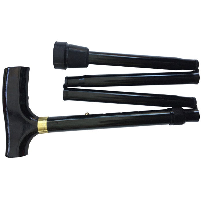 Days Folding Walking Stick, Large, Black, Unboxed