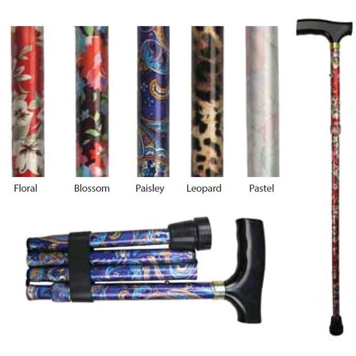 Days Folding Patterned Walking Stick