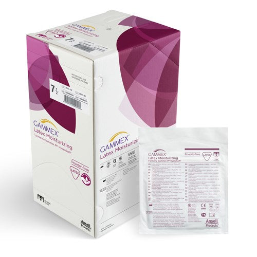 GAMMEX Latex Moisturizing Gloves Size 5.5 - Box/50