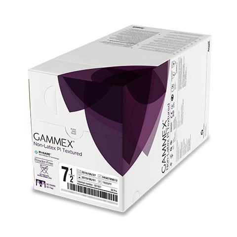 gammex non-latex polyisoprene textured gloves / 7.5 / box of 50