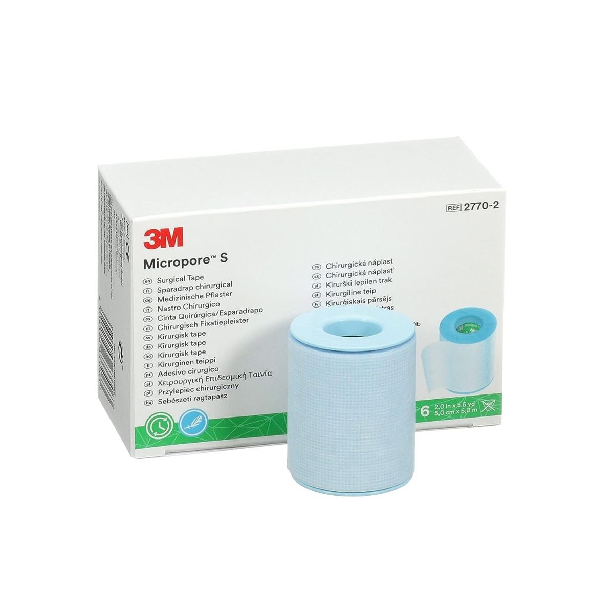 micropore surgical tape / silicone / 5cm x 5m / each