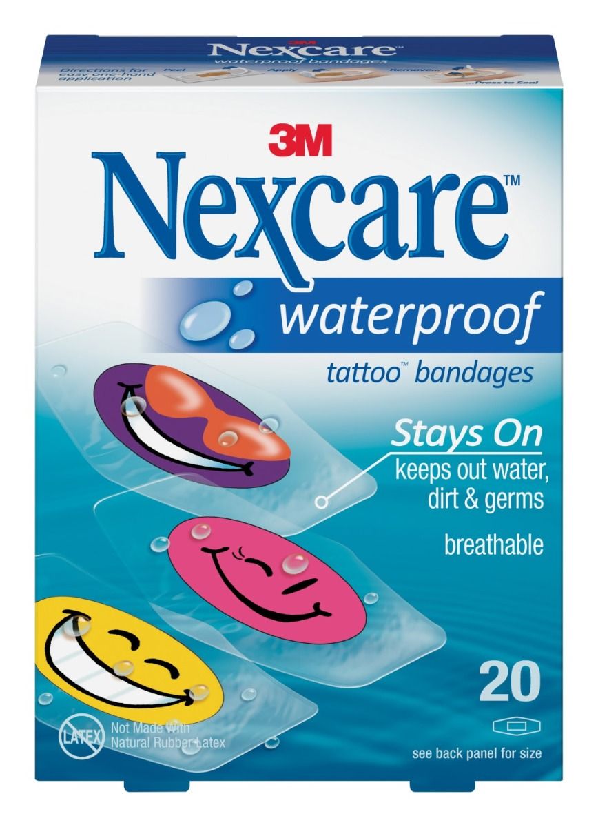 nexcare tattoo strips cool collection / box of 20