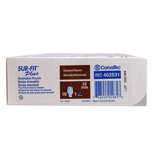 Surfit+ Pouch Standard Drainable Opaque 32mm